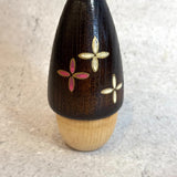 Vintage Kokeshi #104 - "Three Flower" - Small