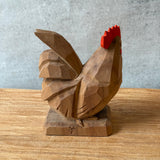 Japanese Vintage Carved Wooden Rooster - Boxed