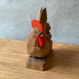 Japanese Vintage Carved Wooden Rooster - Boxed