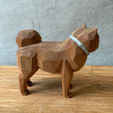 Japanese Vintage Carved Wooden Dog - Boxed