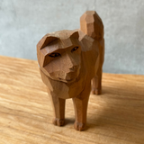 Japanese Vintage Carved Wooden Dog - Boxed