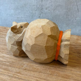 Japanese Vintage Carved Wooden Rat - Boxed