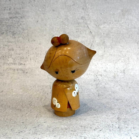 Vintage Kokeshi #107 - "Butterfly Baby" - Small