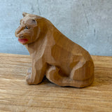 Japanese Vintage Carved Wooden Tiger - Boxed