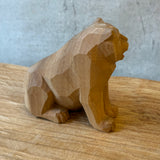 Japanese Vintage Carved Wooden Tiger - Boxed