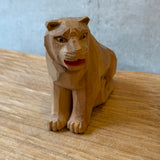Japanese Vintage Carved Wooden Tiger - Boxed