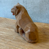 Japanese Vintage Carved Wooden Tiger - Boxed