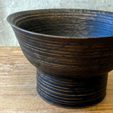 Japanese Wooden Pedestal Bowl - Small