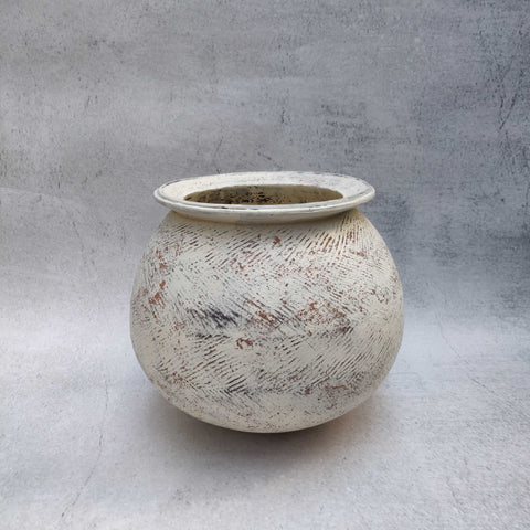 Orb Pot - XL #3 (White) - "Near & Far" 2023