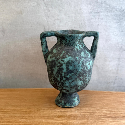 Vase - Urn-Shaped - Green Speckle - Small #03