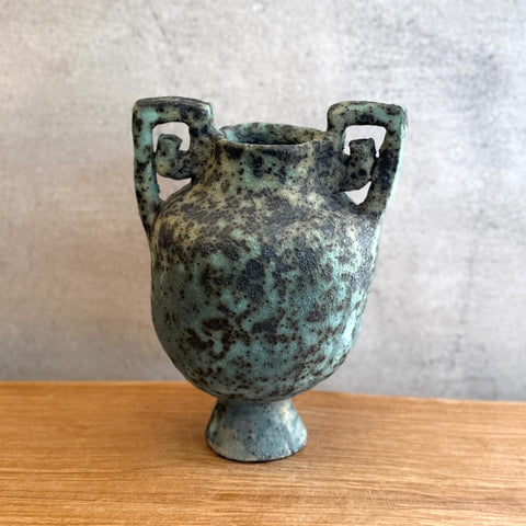 Vase - Urn-Shaped - Green Speckle - Small #04