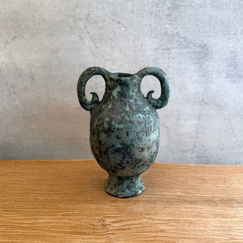 Vase - Urn-Shaped - Green Speckle - Small #06