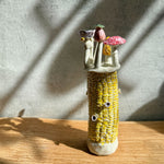 "Corn" Vase #02 - Yellow - Small