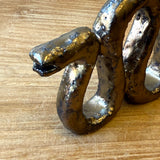 "Two Snakes" Incense Holder in Gold Gloss