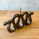 "Two Snakes" Incense Holder in Gold Gloss