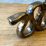 "Two Snakes" Incense Holder in Gold Gloss