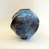 "Pale Moon" Vase - Round - Twist Facetted - XL • May25 • TH0002