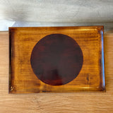 Rectangular "Urushi" Tray - "Circle" Design - Large