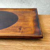 Rectangular "Urushi" Tray - "Circle" Design - Large