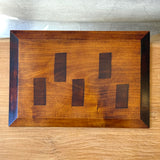 Rectangular "Urushi" Tray - "Circle" Design - Large