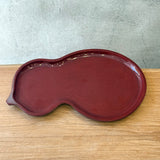 Gourd-Shaped "Urushi" Tray in Red - Medium