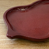 Gourd-Shaped "Urushi" Tray in Red - Medium