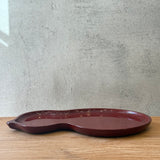 Gourd-Shaped "Urushi" Tray in Red - Medium
