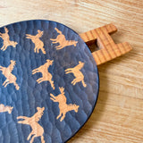 Wooden Serving Dish - "Horses" - Medium