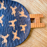 Wooden Serving Dish - "Horses" - Medium