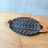 Wooden Serving Dish - "Squiggles" - Medium