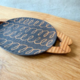 Wooden Serving Dish - "Squiggles" - Medium