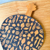 Wooden Serving Dish - "Vegetables" - Medium