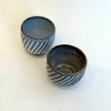 Sake Set - "White Straw" Tokkuri (Sake Pourer) - Twist Faceted • May25 • TH0404