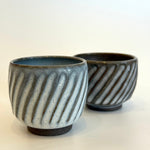 Sake Set - "White Straw" Tokkuri (Sake Pourer) - Twist Faceted • May25 • TH0404