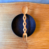 Serving Fork / Spoon - Hand-Carved - Medium