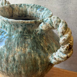 Vase - Urn-Shaped, Handled - Green Wash - Large