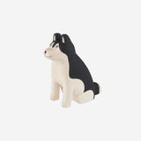 Husky Dog - Japanese Carved Wooden Figure