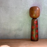 Vintage Kokeshi #098 - "Red Flower"