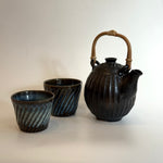 Tea Set - Matte Black Teapot & 2 Cups • May25 • TH0707