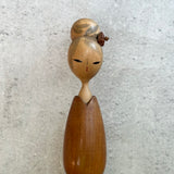 Vintage Kokeshi #092 - "Flower Bun"