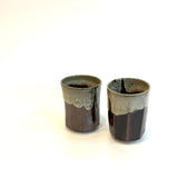 "Shirahagi on Tenmoku" Cups - Faceted • May25 • TH0809