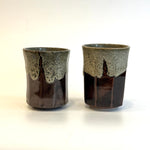 "Shirahagi on Tenmoku" Cups - Faceted • May25 • TH0809