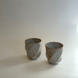 "Shino" Cups - Twist Faceted • May25 • TH0904