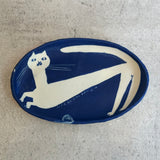 Blue & White Platter - Cat • Oct24