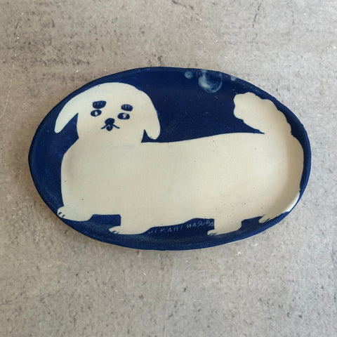 Blue & White Platter - Puppy • Oct24