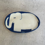 Blue & White Platter - Elephant • Oct24