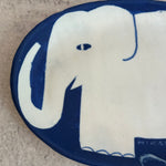 Blue & White Platter - Elephant • Oct24