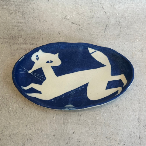 Blue & White Platter - Fox • Oct24