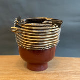 Deconstructed Deco Vase - Bronze & Ruby
