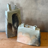 Angular Bottle Vases (Pair) - Wide & Tall